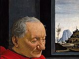 Paris Louvre Painting 1490 Domenico Ghirlandaio - Portrait of an Old man with a Young Boy